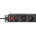10 inch PDU 4 voudig met schakelaar